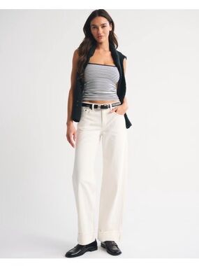 Abercrombie & Fitch low rise The 90’s Baggy beige Jeans Size 31/12R